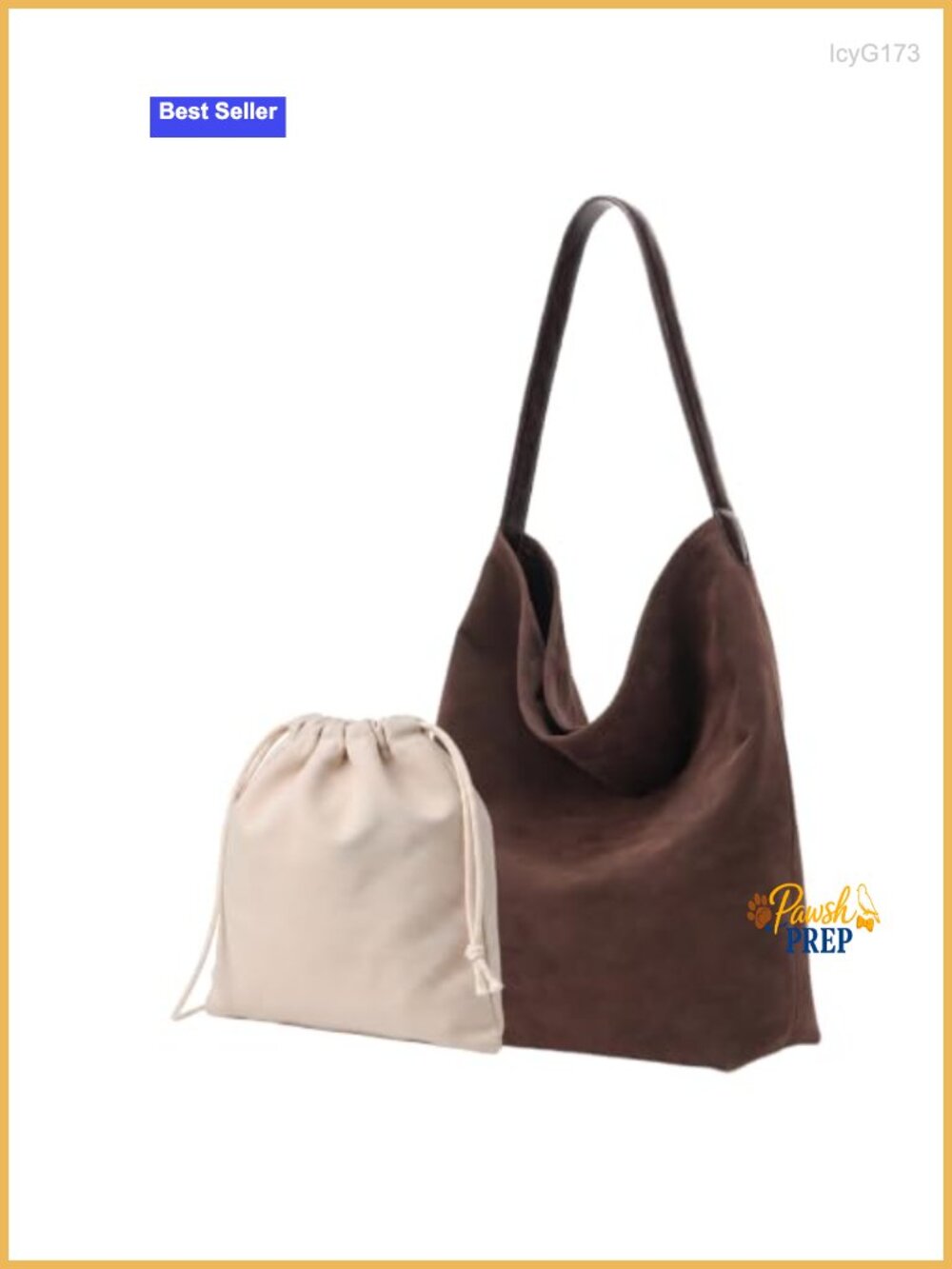 Faux Suede Tote Bag 2-in-1 Shoulder Bag Vegan Leather Work Commute Purse with